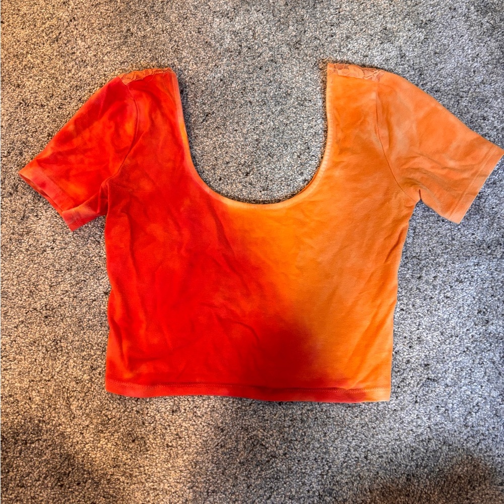Forever 21 Fiery Red-Orange Crop Top